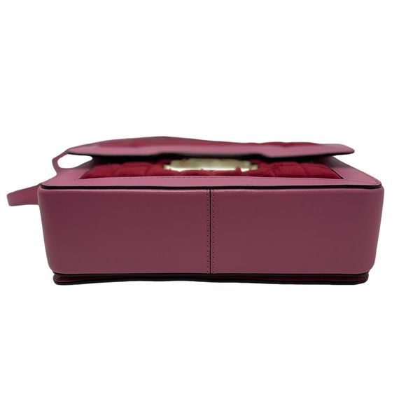 *RARE* MARC JACOBS The J Link Quilted Velvet & Leather Shoulder Bag - Pink & Red - Picture 7 of 14